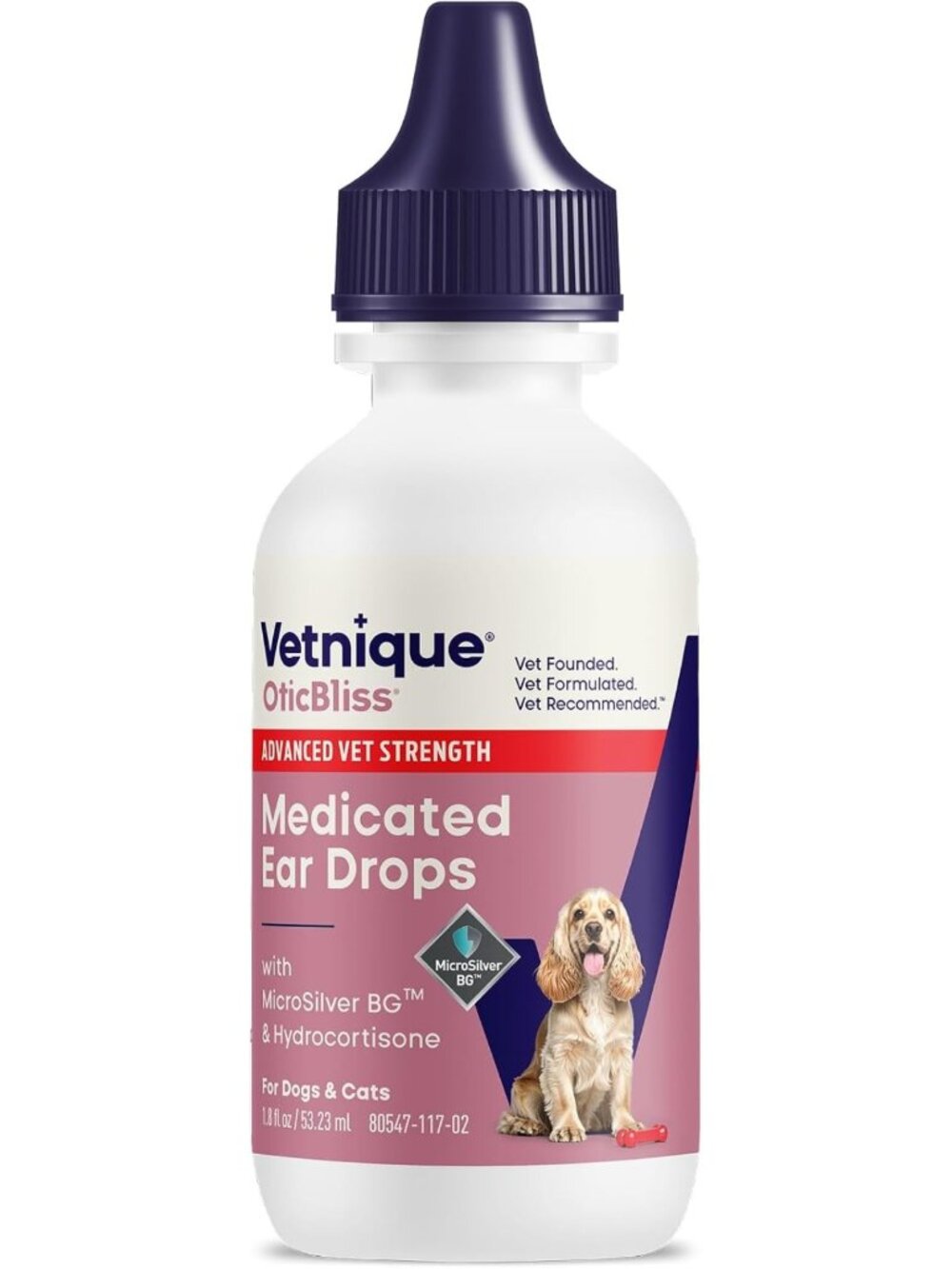 Medicated Ear Drops for Dogs & Cats - Infection & Allergy Relief, Ear Care